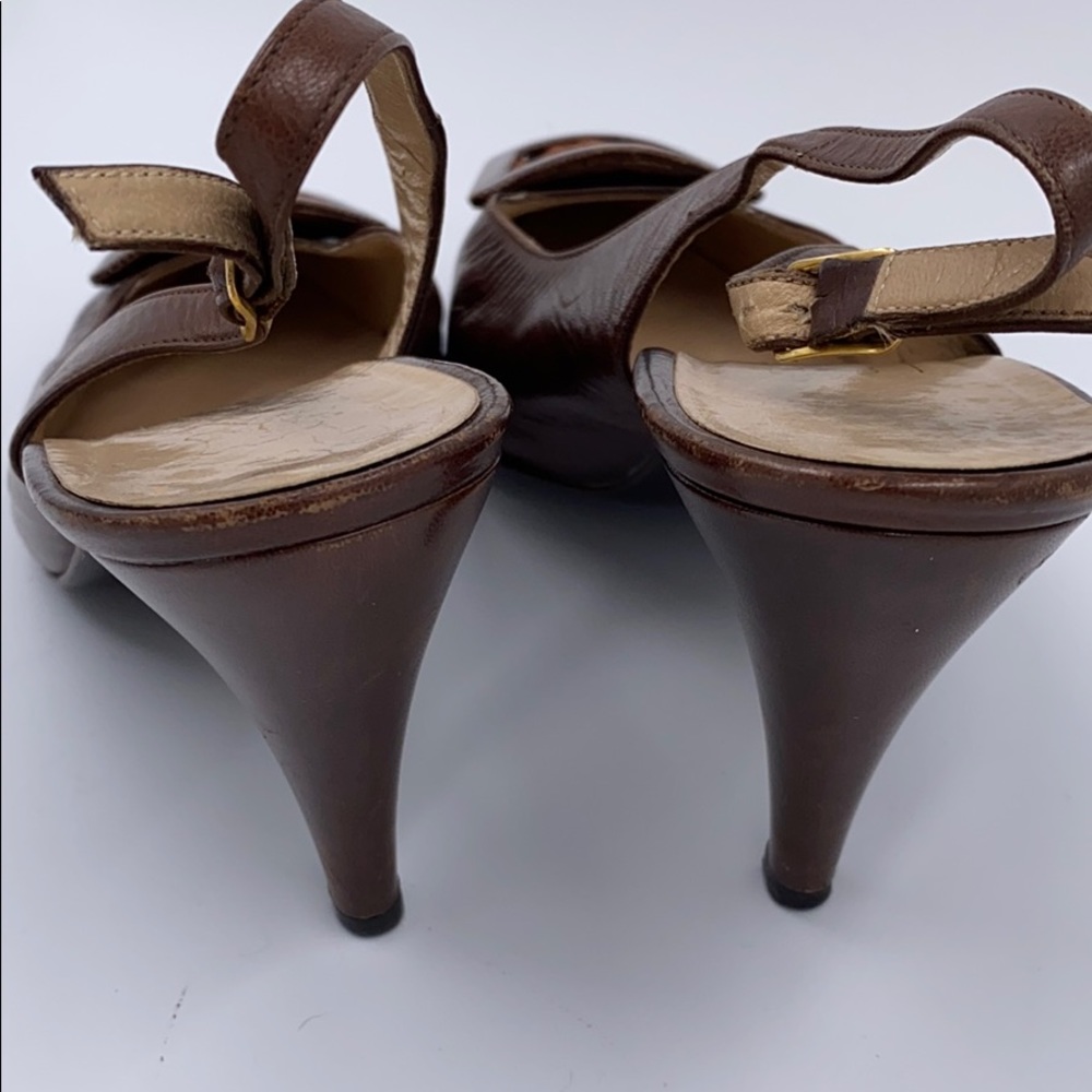 Bruno Magli brown leather heels size 8B . Heels Hight 3” - B3 - Picture 6 of 8